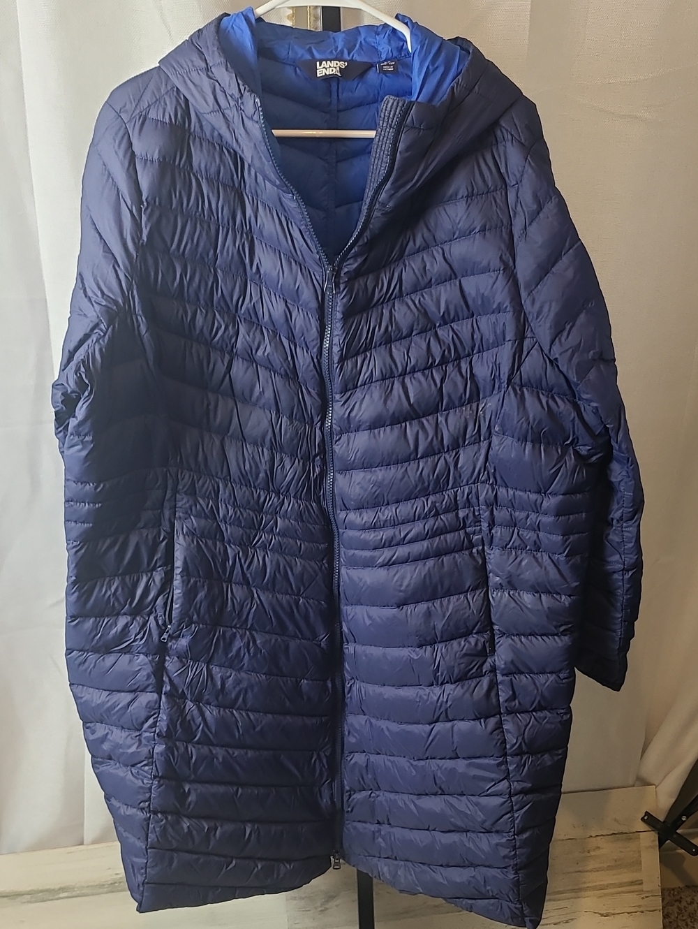 Land’s End womens puffer Parka 90% down blue size 2x‎.